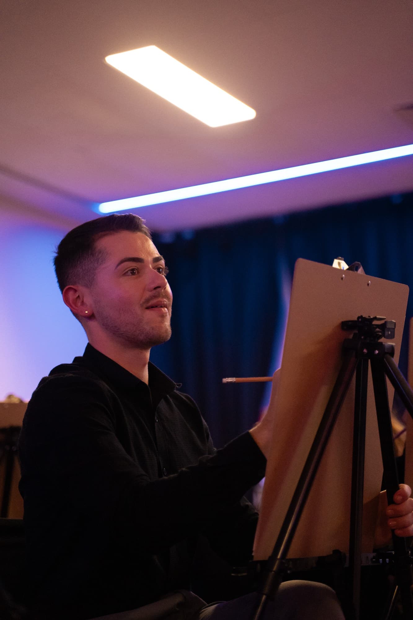 The group during a life drawing class.